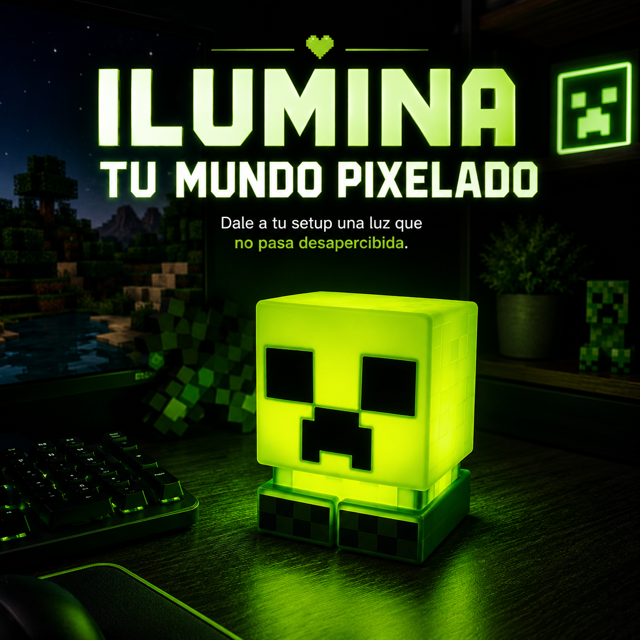 Lámpara Pixel Verde