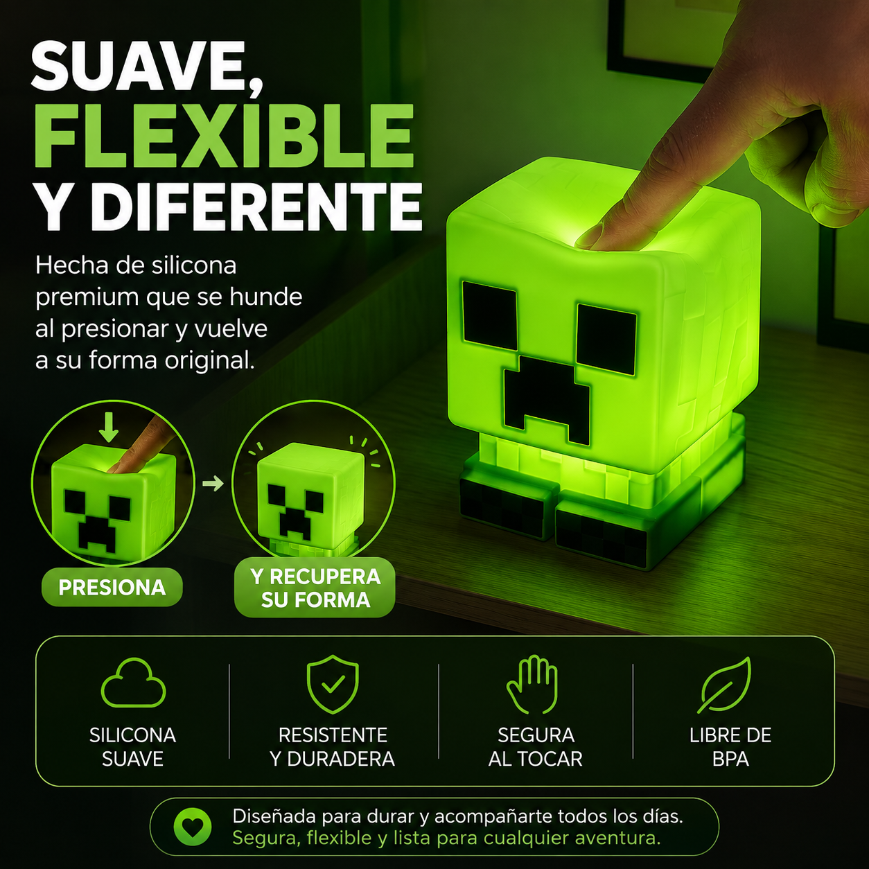 Lámpara Pixel Verde